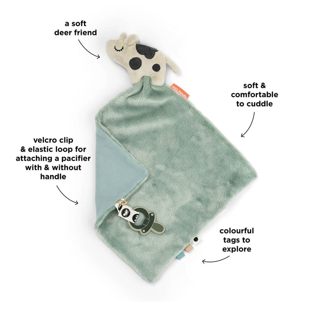 Done by Deer® Ninica s priponko za dudo prijateljica Dotti Blue Done by Deer