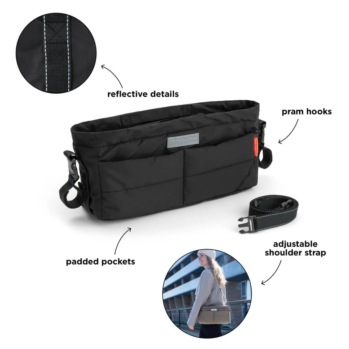 Done by Deer® Stroller organiser Black – slika 5