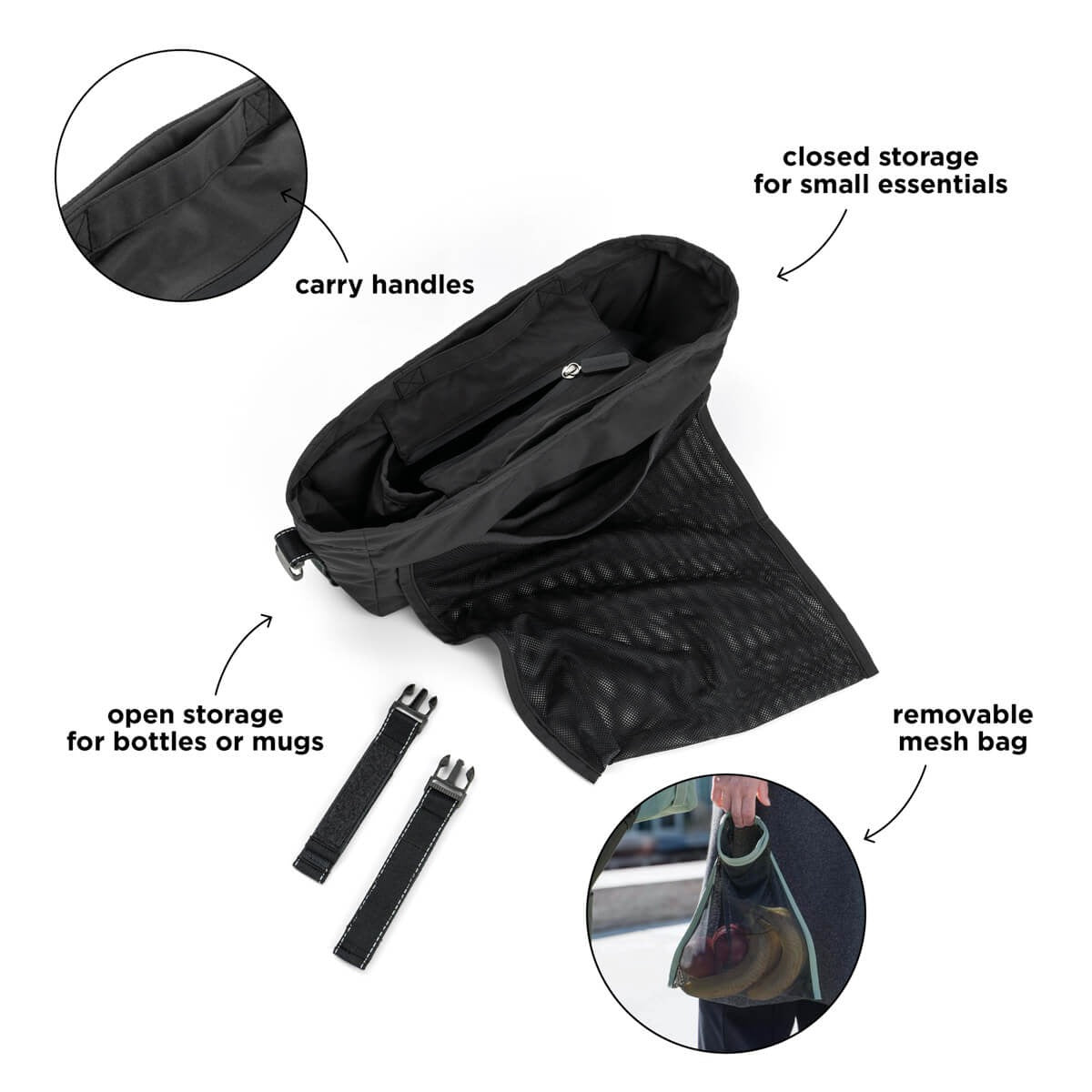 Done by Deer® Stroller organiser Black – slika 6