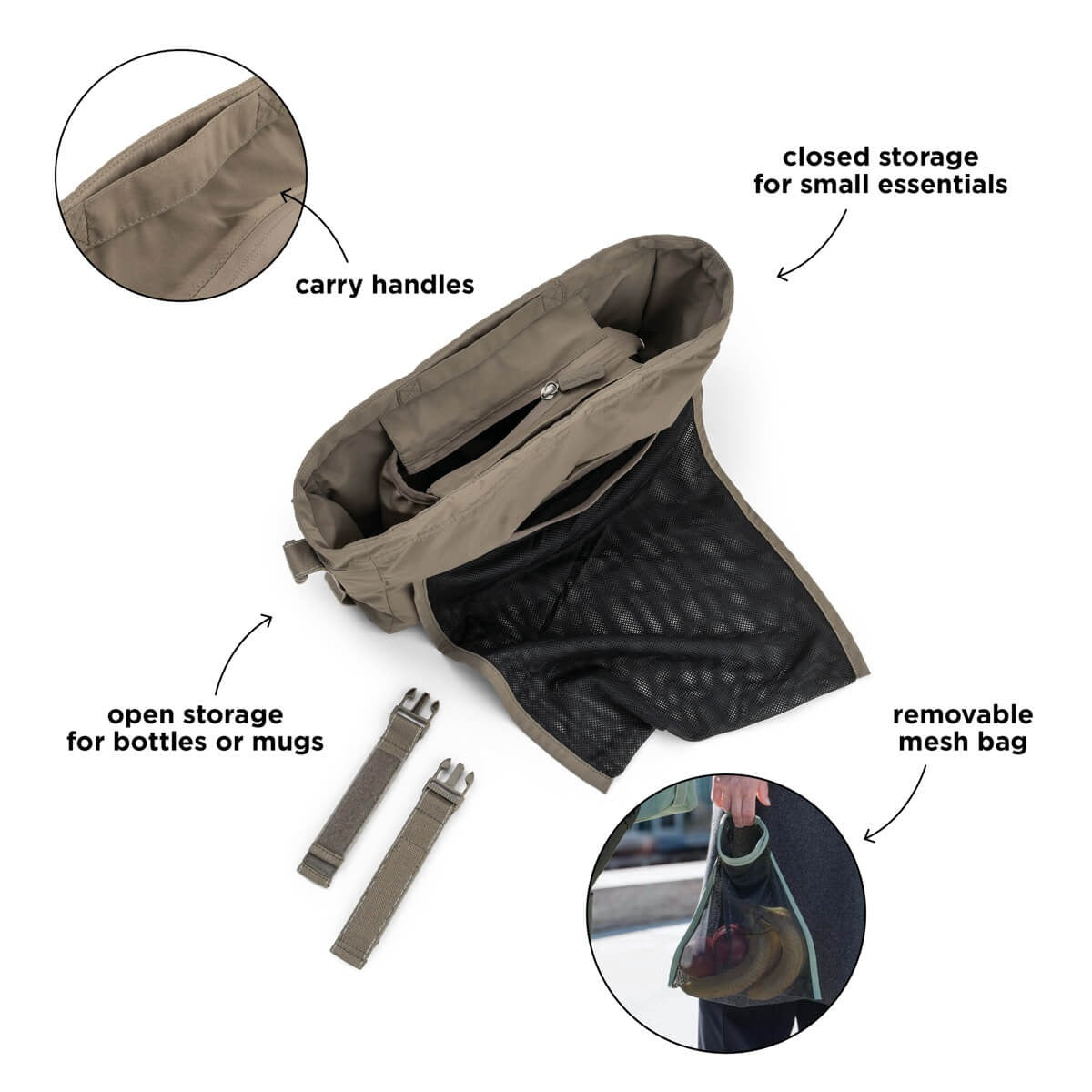 Done by Deer® Organisateur pour poussette Taupe – slika 5