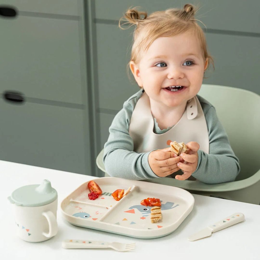 Done by Deer® Otroški deljeni krožnik Celebration Sand Done by Deer