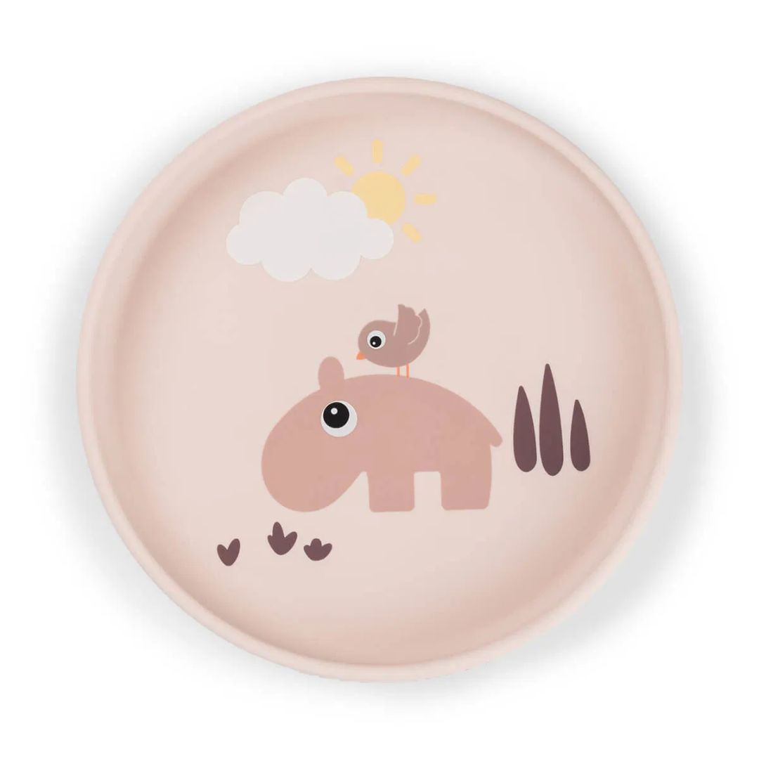 Done by Deer® Otroški krožnik Stick&Stay Playground Powder Done by Deer