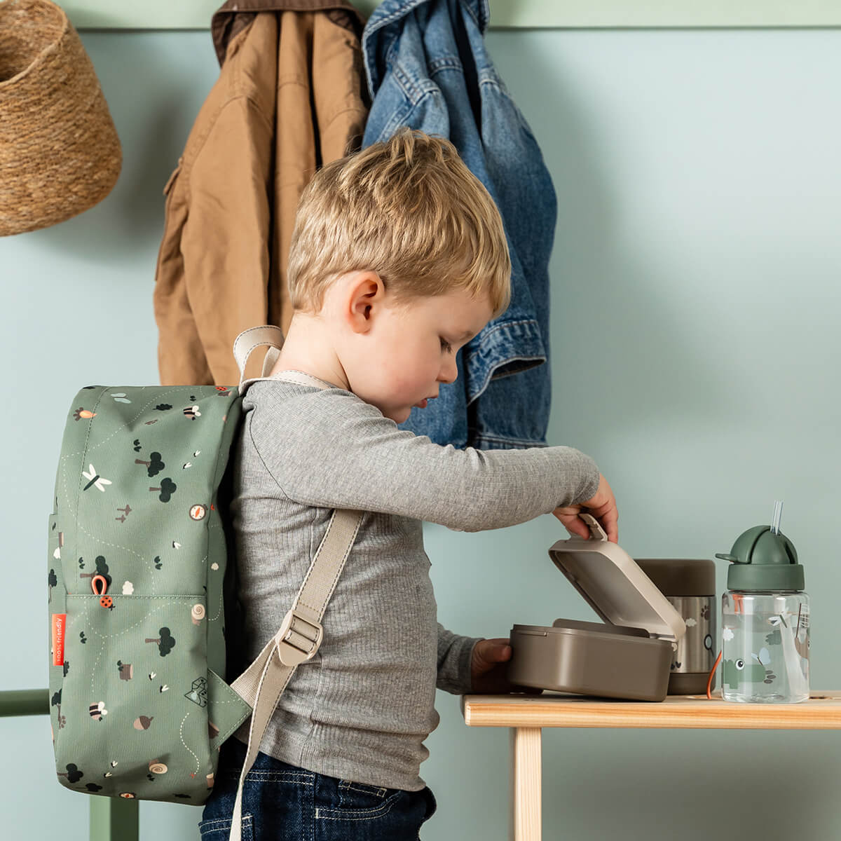 Done by Deer® Otroški nahrbtnik Tiny trails Green 7,5l Done by Deer