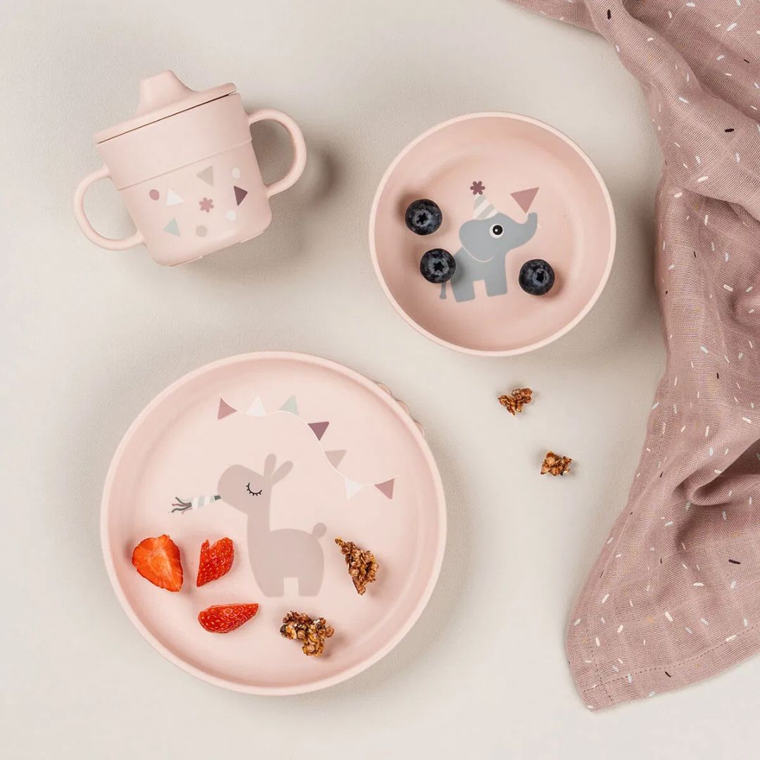 Done by Deer® Prvi jedilni set Foodie Celebration Powder Done by Deer