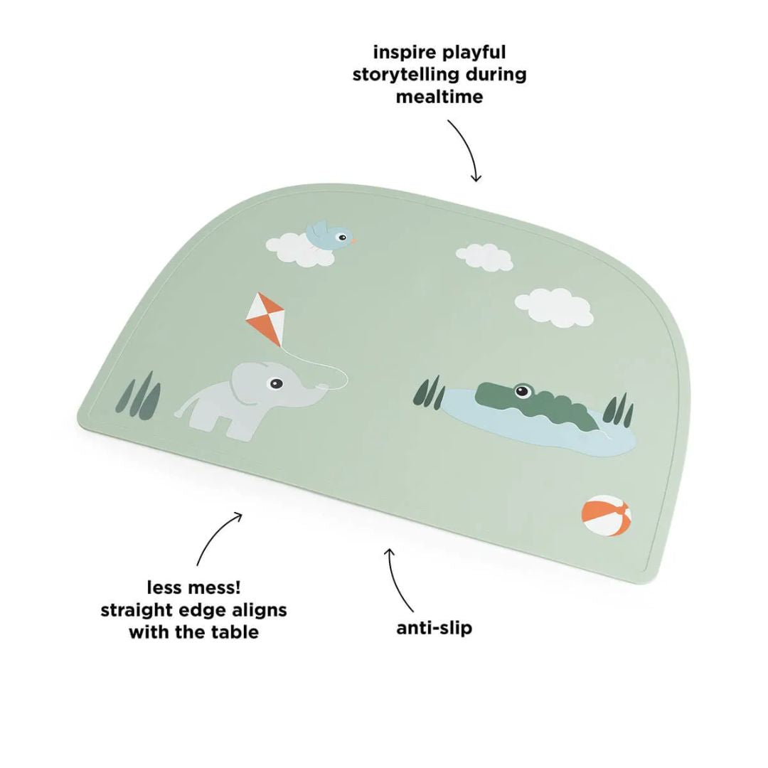 Done by Deer® Silikonska podloga Playground Green Done by Deer
