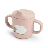 Done by Deer® Tazza in silicone con coperchio e manici Tiny Farm Powder