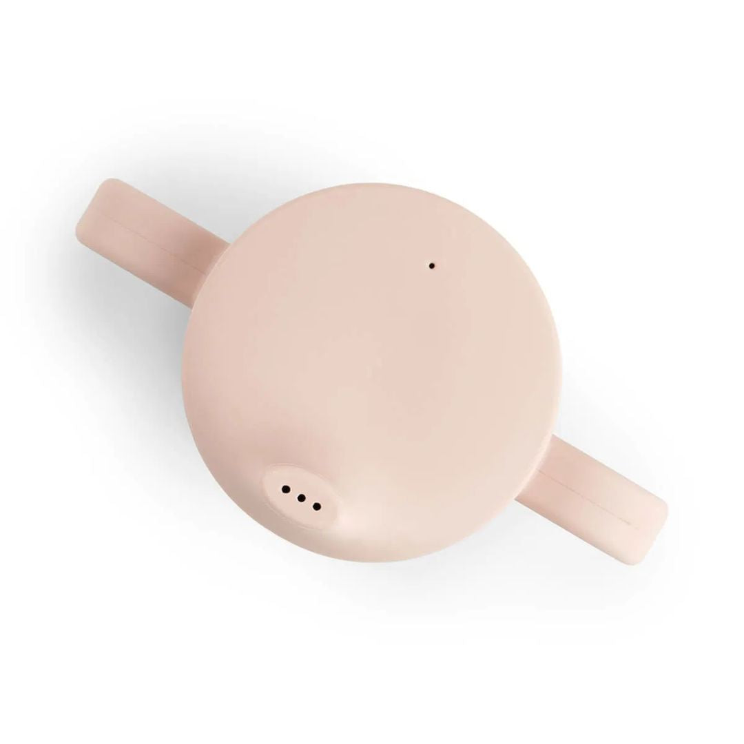 Done by Deer® Silikonski lonček s pokrovčkom in ročaji Tiny Farm Powder Done by Deer