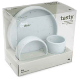 Done by Deer® Set pappa in silicone Confetti Blue