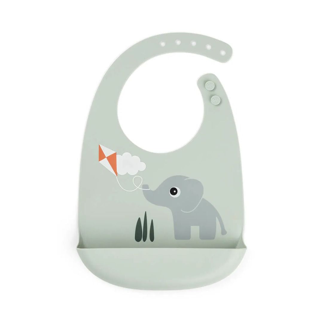 Done by Deer® Silikonski slinček Playground Green Done by Deer