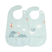 Done by Deer® Bib velcro 2-pack Playground Blue