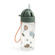 Done by Deer® Steklenička s slamico Tiny trails Green 350 ml Done by Deer
