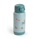 Done by Deer® Bottiglia termica con cannuccia 340 ml Tiny farm Blue