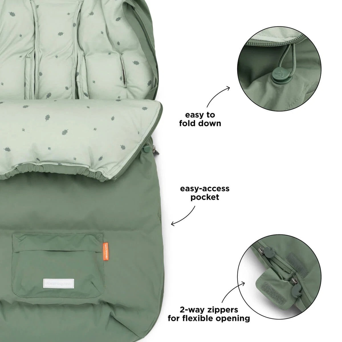 Done by Deer® Footmuff winter  Green – slika 8