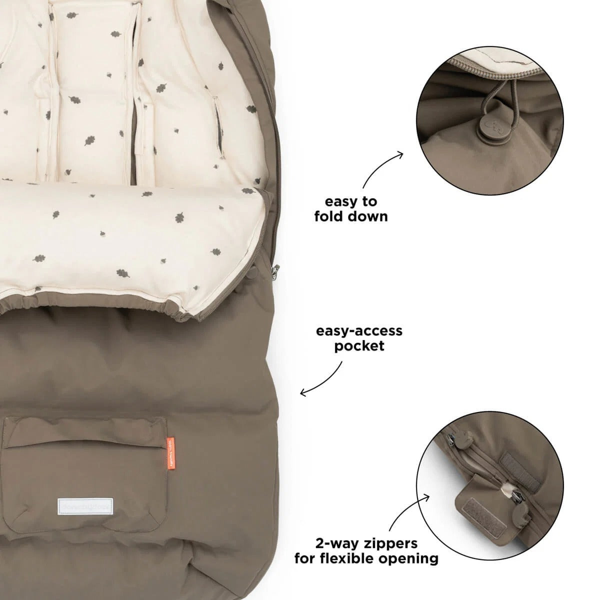 Done by Deer® Footmuff winter  Taupe – slika 7