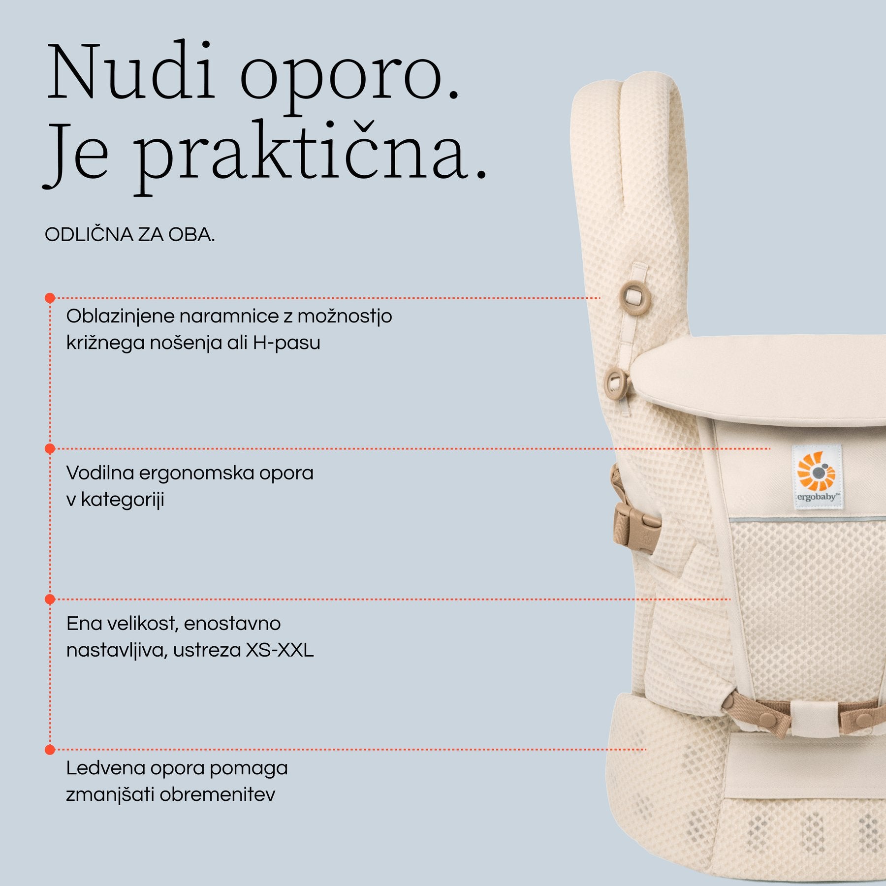 Ergobaby Baby Carrier Adapt Soft Flex Mesh Onyx Black