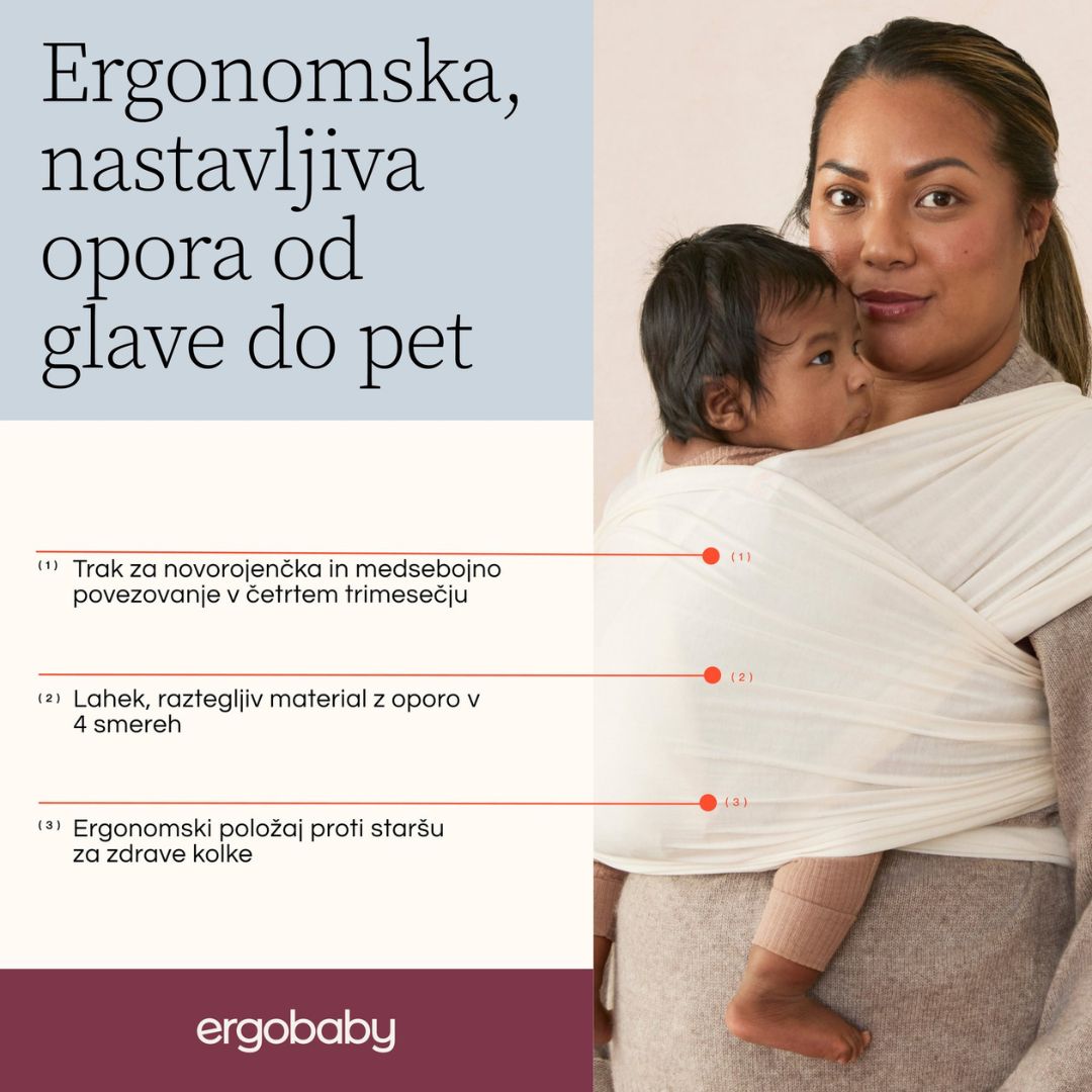 Ergobaby® Carrier Aura Wrap Sustainable Mesh Twilight Navy