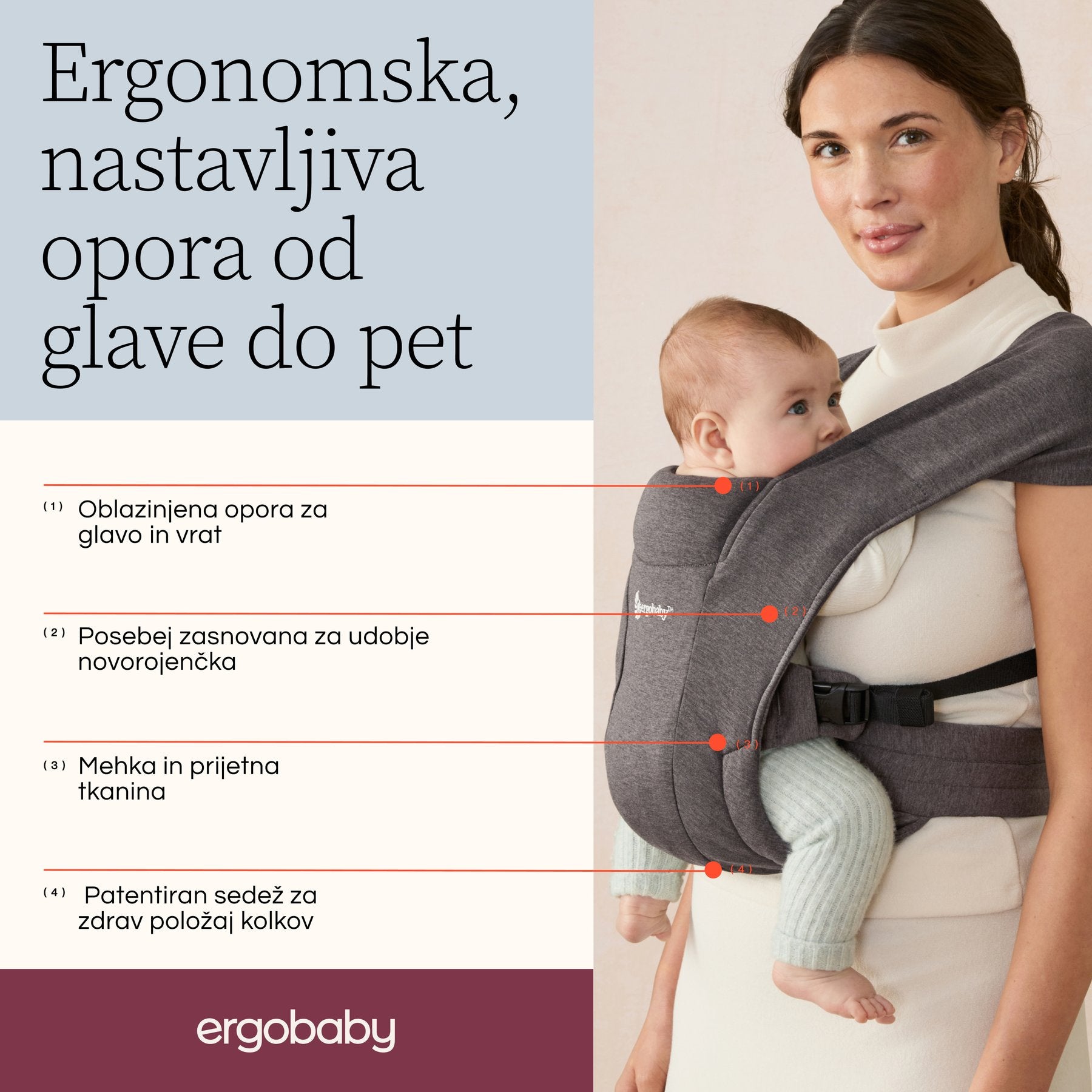 Ergobaby® Carrier Embrace Heather Grey