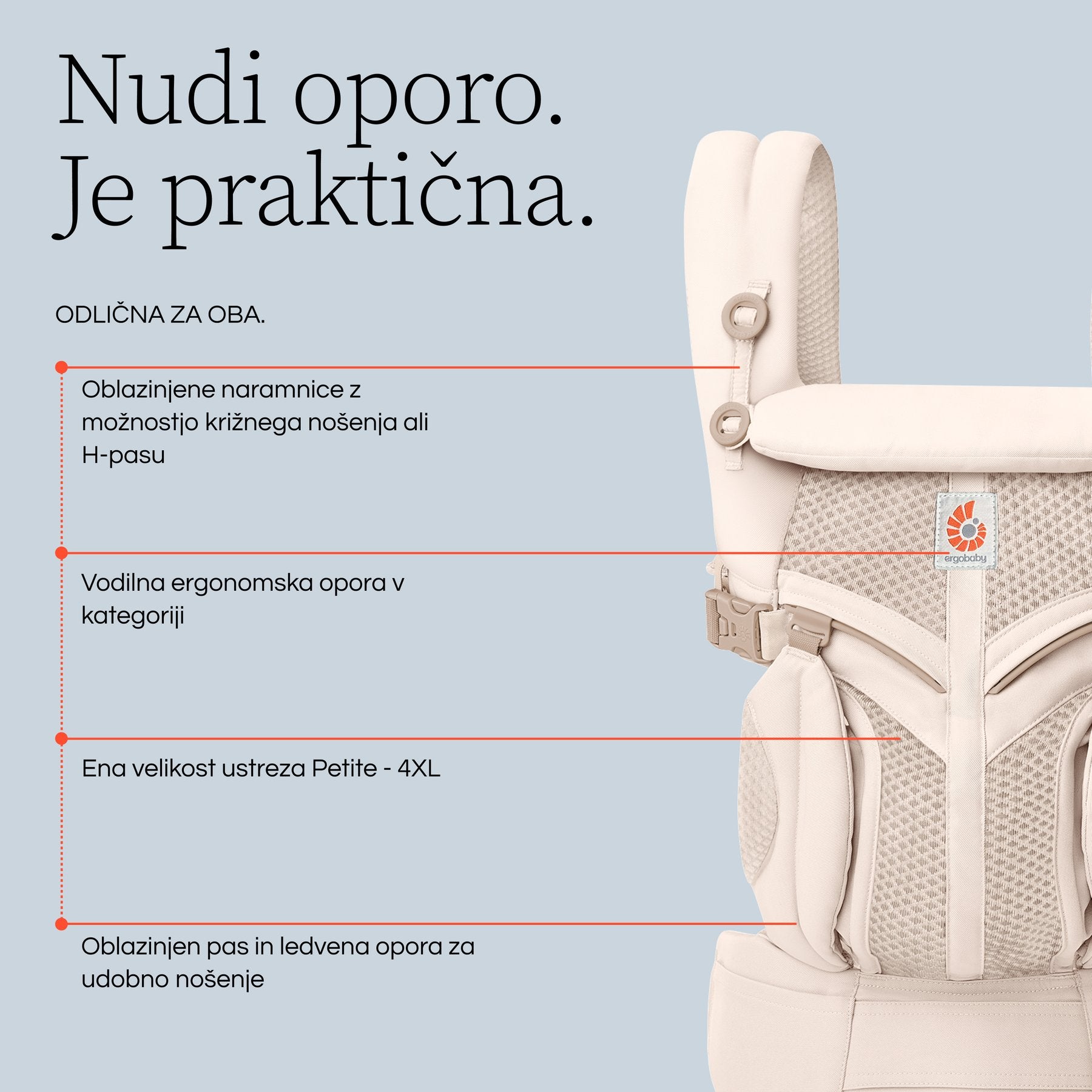 Ergobaby® Porte-bébé Omni Classic Mesh Luminous Ivory