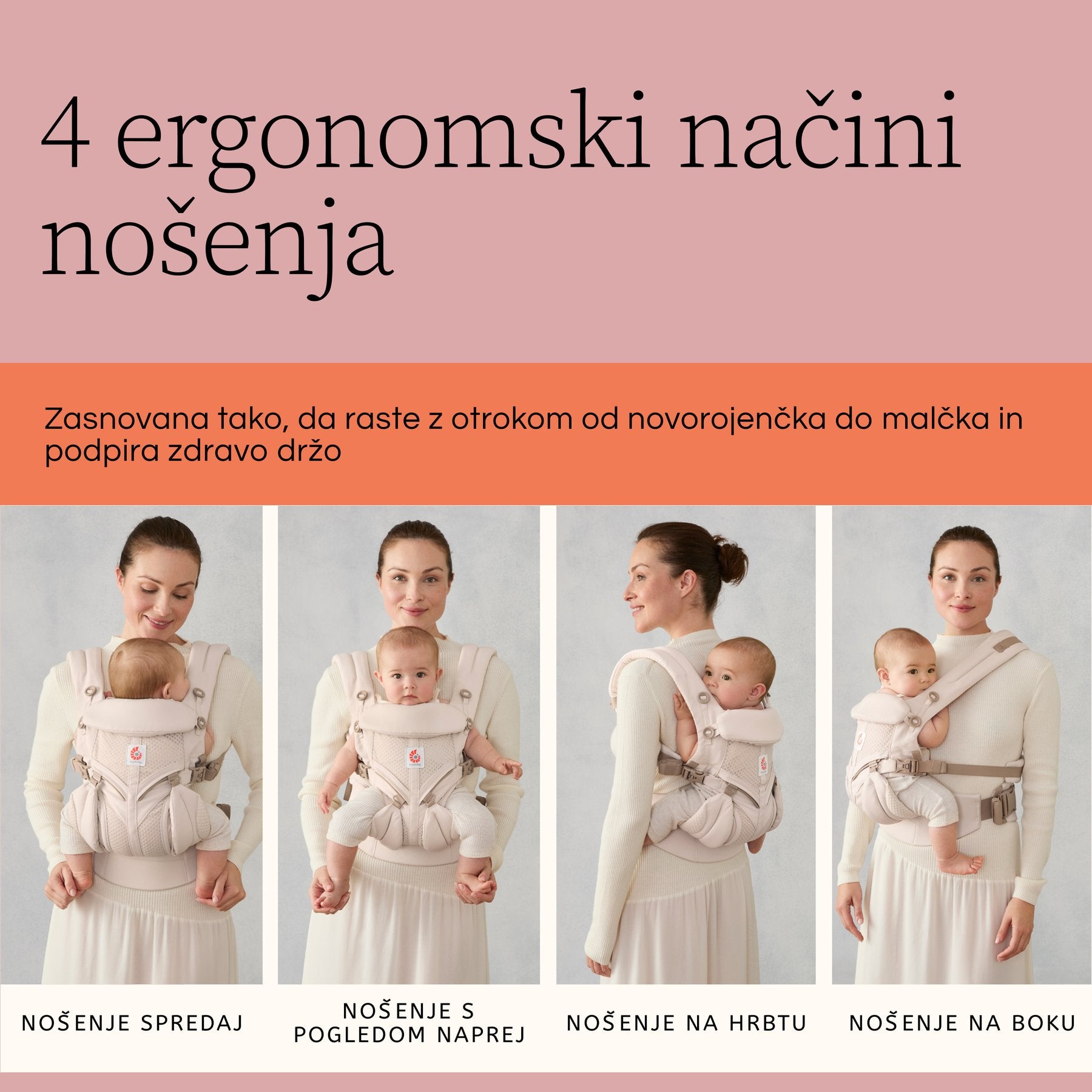 Ergobaby® Porte-bébé Omni Classic Mesh Luminous Ivory