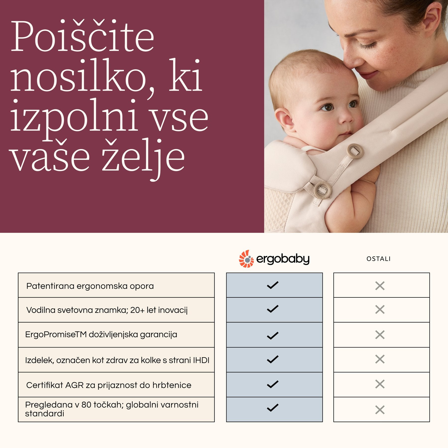 Ergobaby® Nosilka Omni Classic Mesh Natural Beige