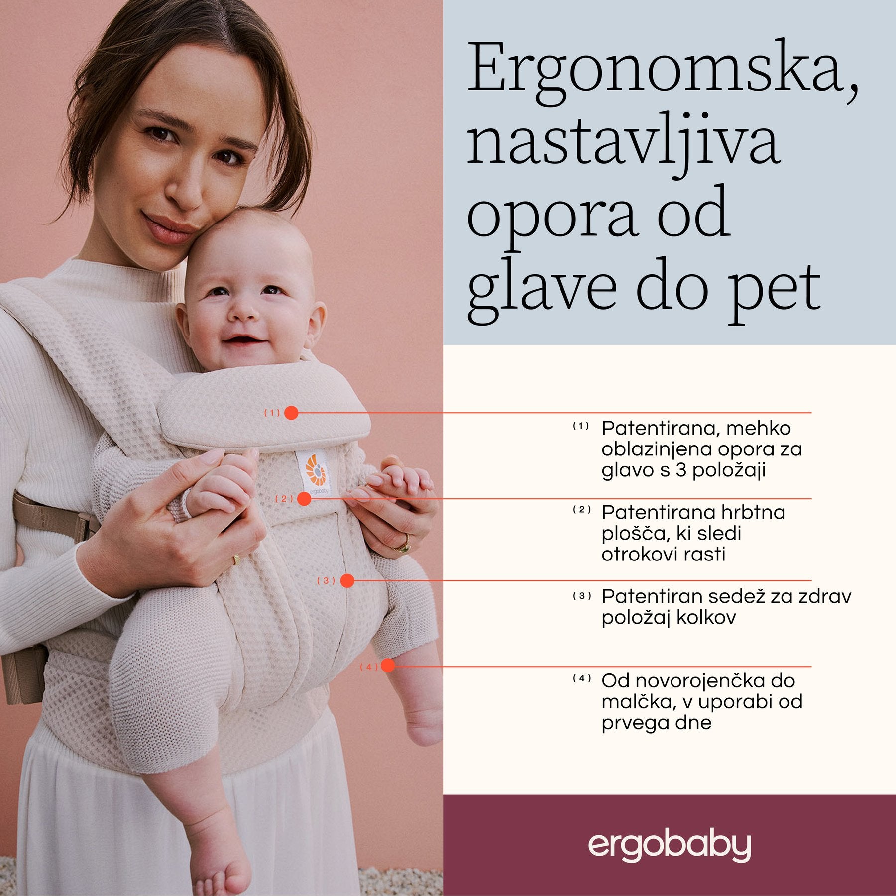 Ergobaby® Baby Carrier Omni Deluxe Mesh Graphite Grey – Evitas
