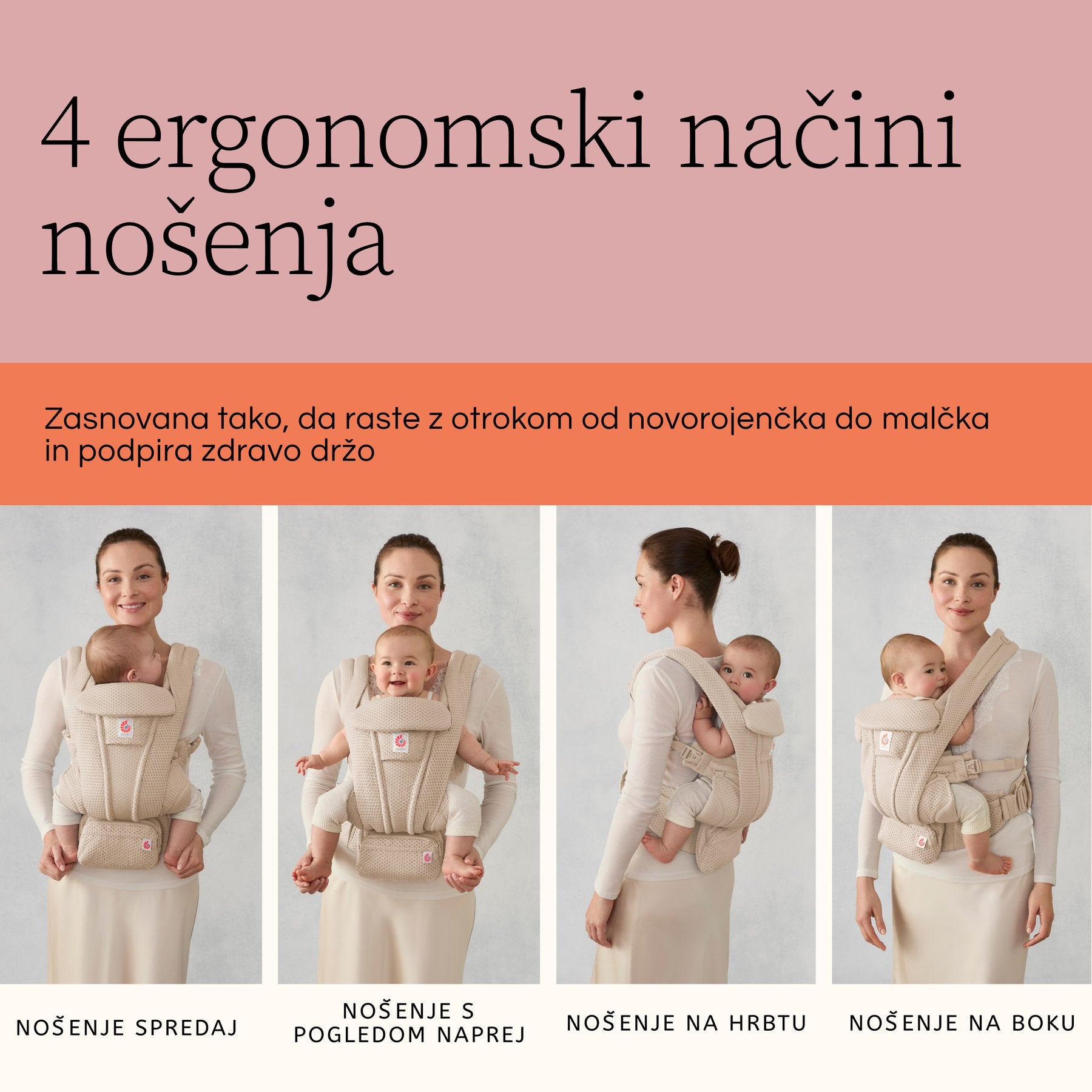Ergobaby® Nosilka Omni Deluxe Mesh Natural Beige