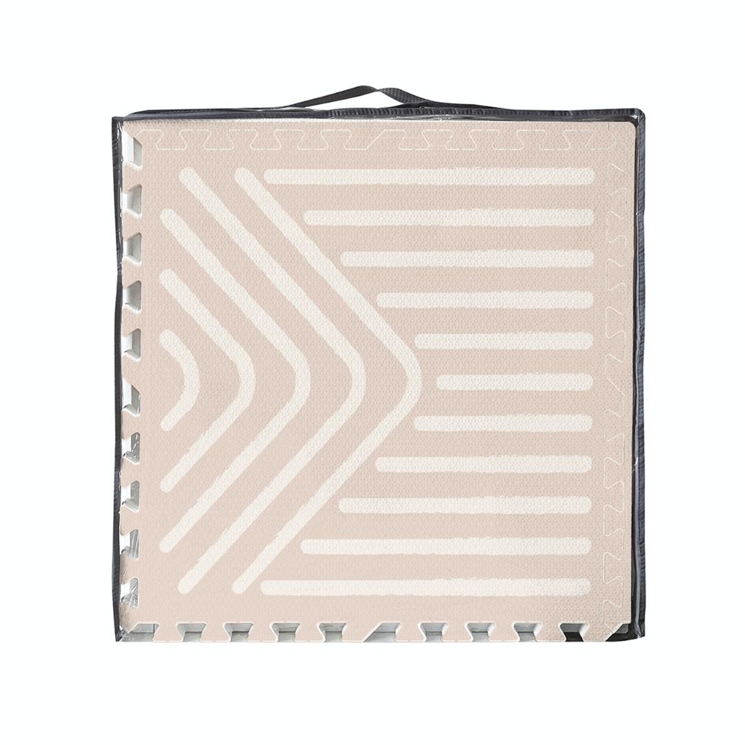 Evibell® Igralna podloga Puzzle 120x180 Lines Cream Tan Evibell