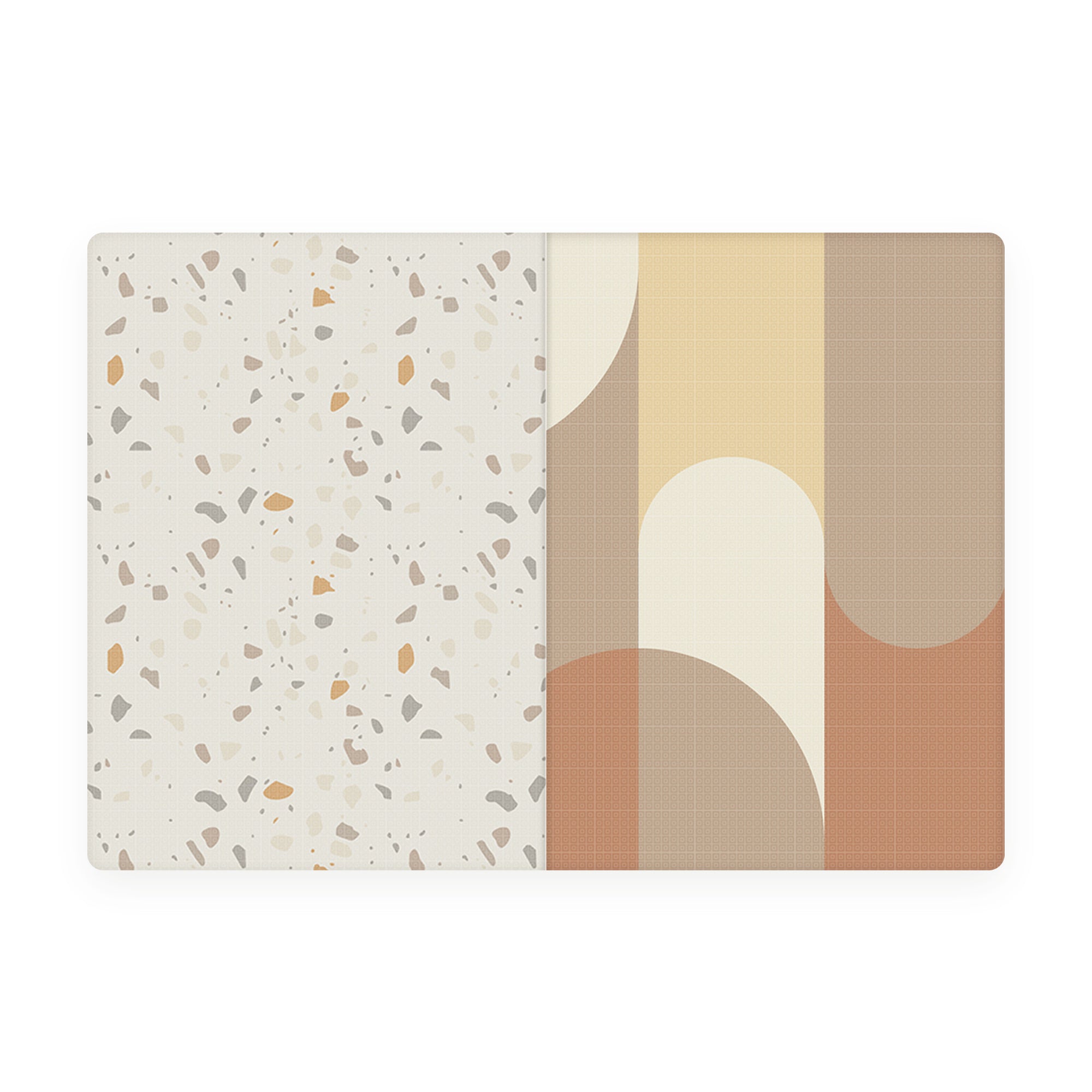 Evibell® Obojestranska igralna podloga iz TPU pene 140x200 Confetti/Terracotta