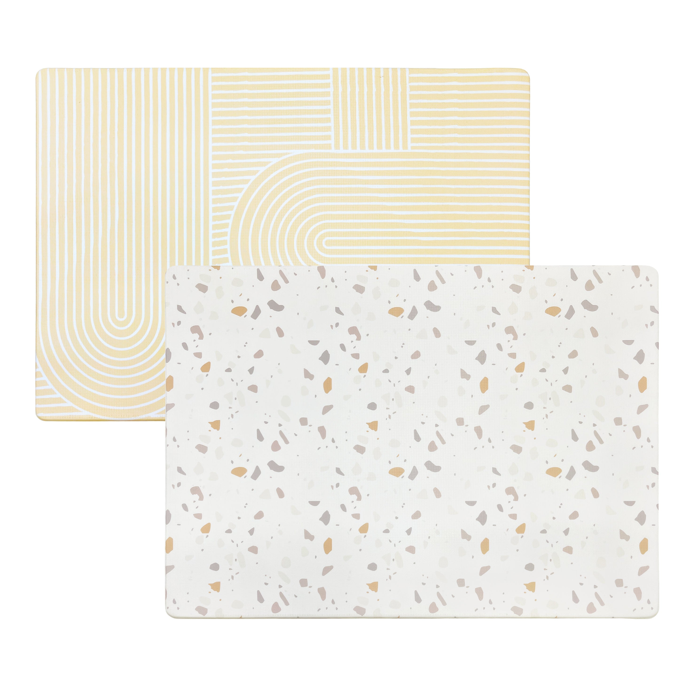 Evibell® Tapis de jeu réversible en mousse TPU 140x200 Confetti/Terracotta