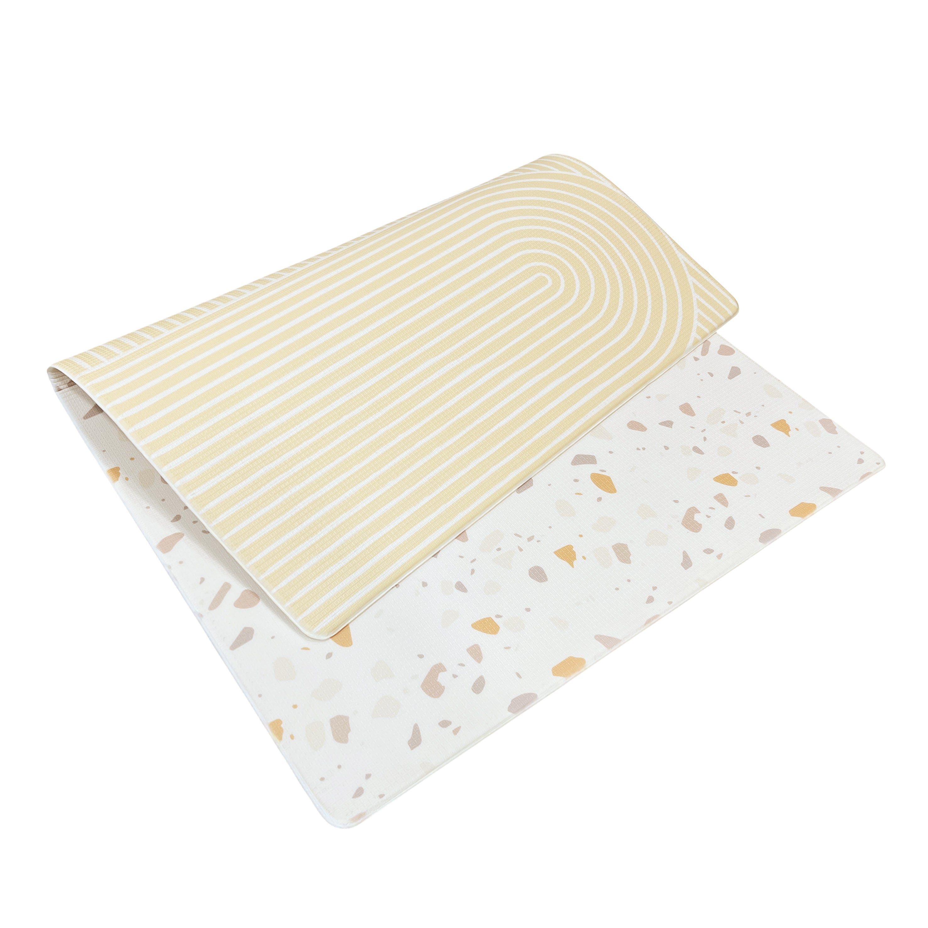 Evibell® Tapis de jeu réversible en mousse TPU 140x200 Confetti/Terracotta