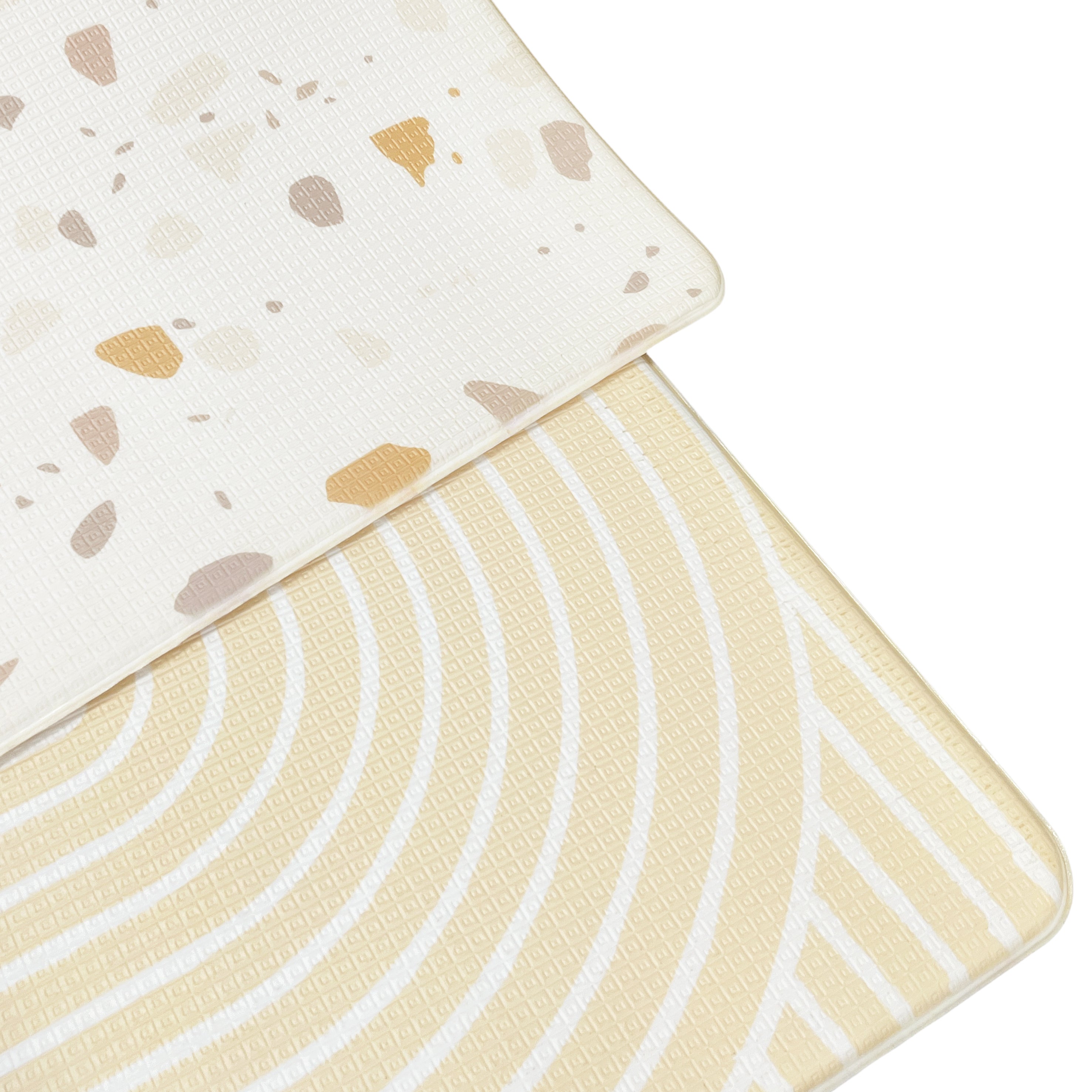 Evibell® Tapis de jeu réversible en mousse TPU 140x200 Confetti/Terracotta