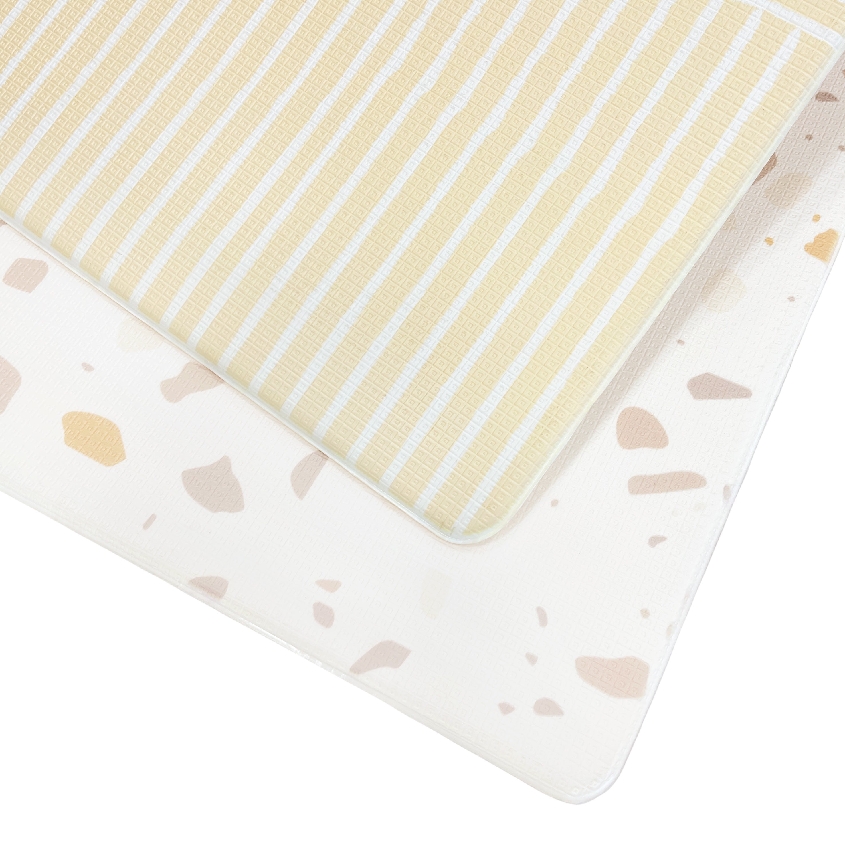 Evibell® Tapis de jeu réversible en mousse TPU 140x200 Confetti/Terracotta