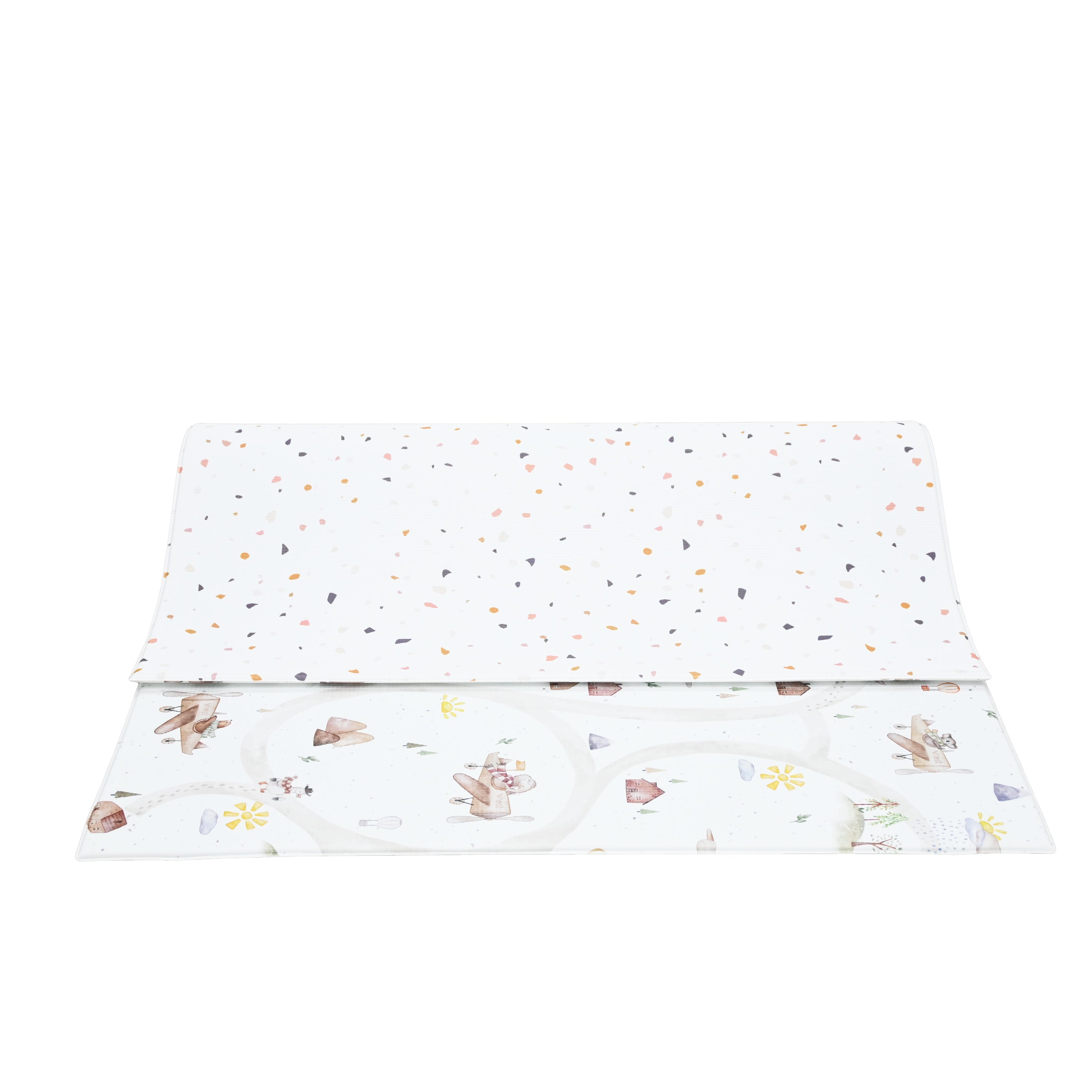 Evibell® Tapis de jeu double face en mousse TPU 140x200 Terrazzo/Wanderlust