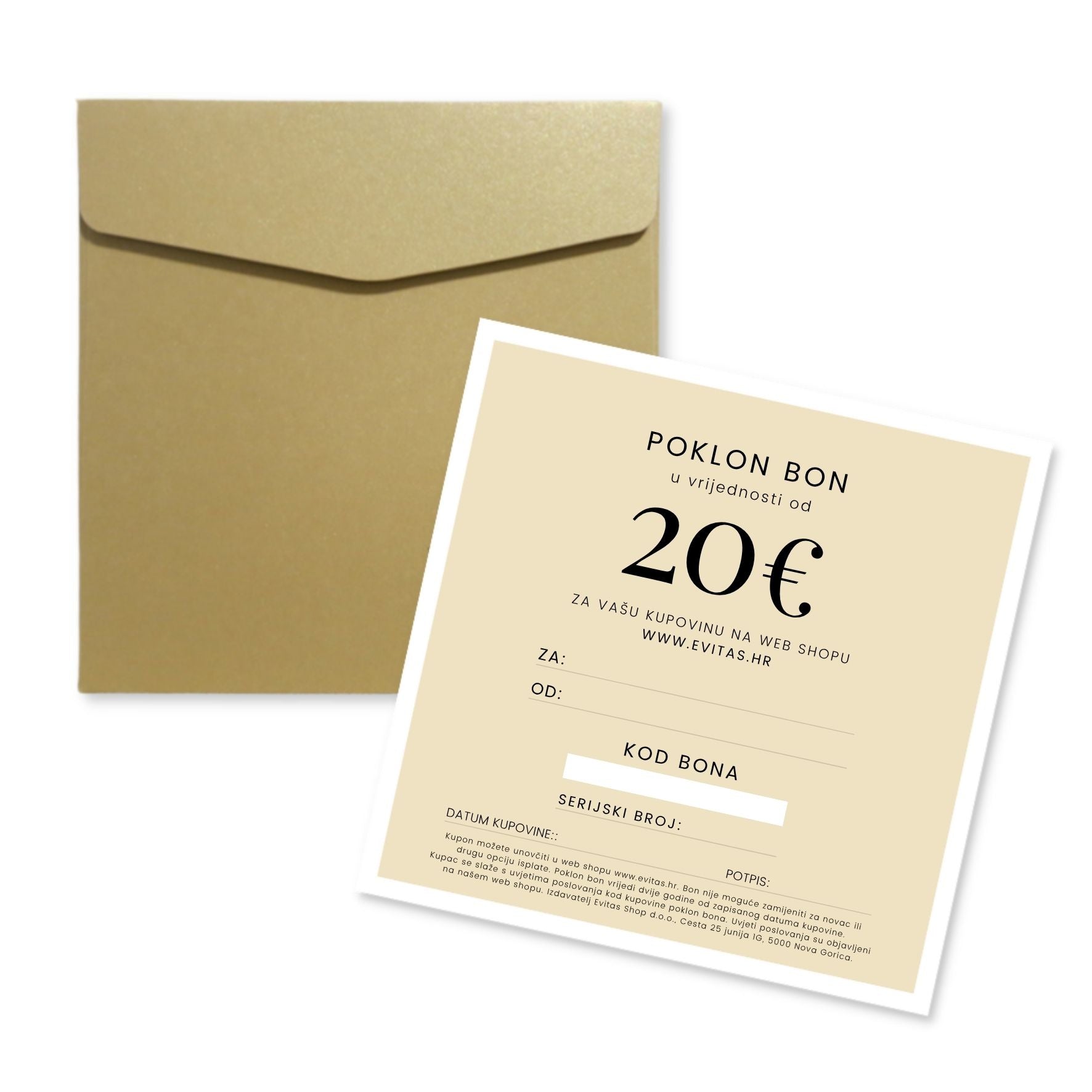 Evitas FIZIČKI POKLON-BON Evitas