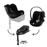 Cybex® Seggiolino auto 3in1 Cloud G3 i-Size (40-87 cm) + Sirona G3 (61-105 cm) Moon Black + Base G3 360