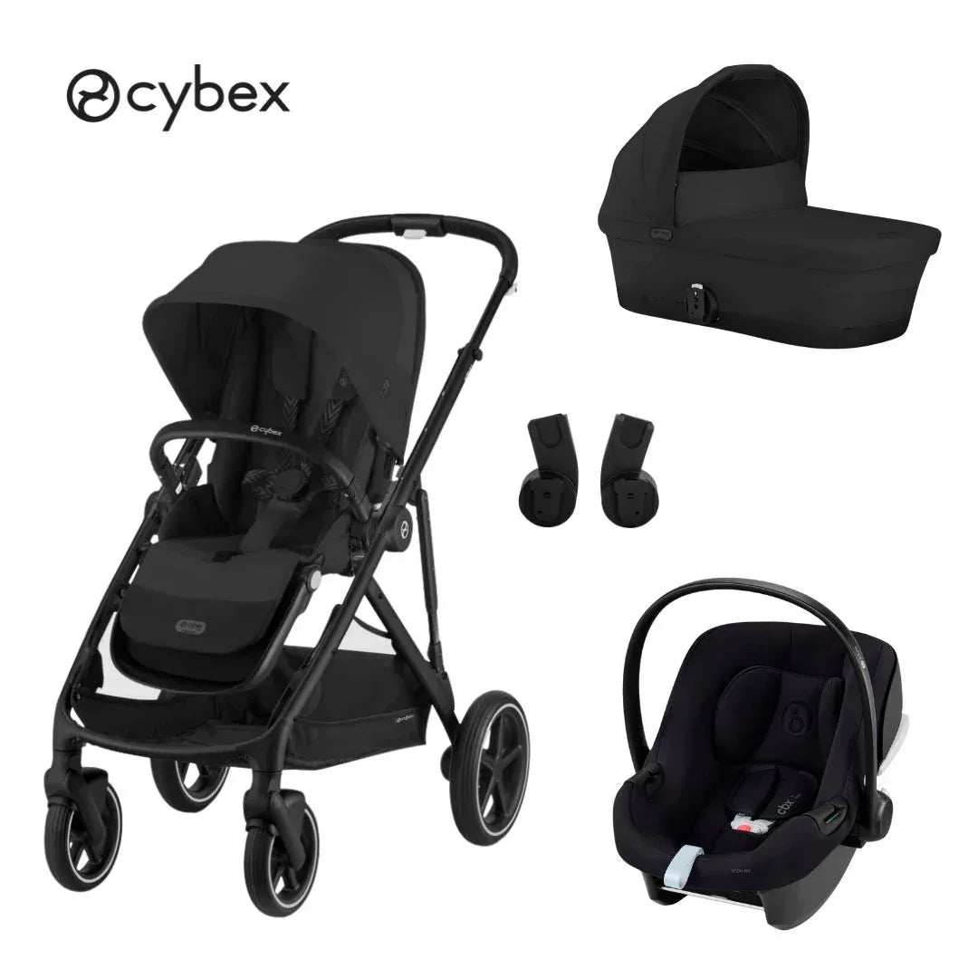 Cybex® Gazelle S 3-in-1 Stroller + Aton B2 i-Size Car Seat Moon Black –  Evitas