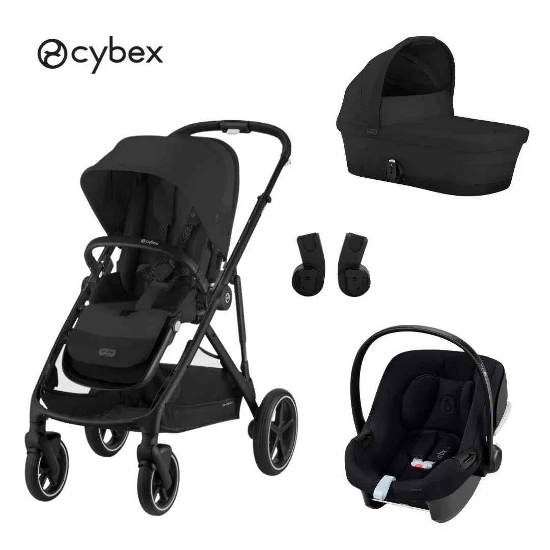 aton 3 cybex Cybex® Gazelle S 3-in-1 Stroller + Aton B2 i-Size Car Seat Moon Black – Evitas