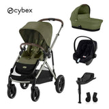 Cybex® Gazelle S 4-in-1 Stroller Set + Aton B2 Car Seat + Base One Isofix Moss Green