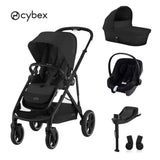 Cybex® Gazelle S 4-in-1 Stroller Set + Aton B2 Car Seat + Base One Isofix Moon Black