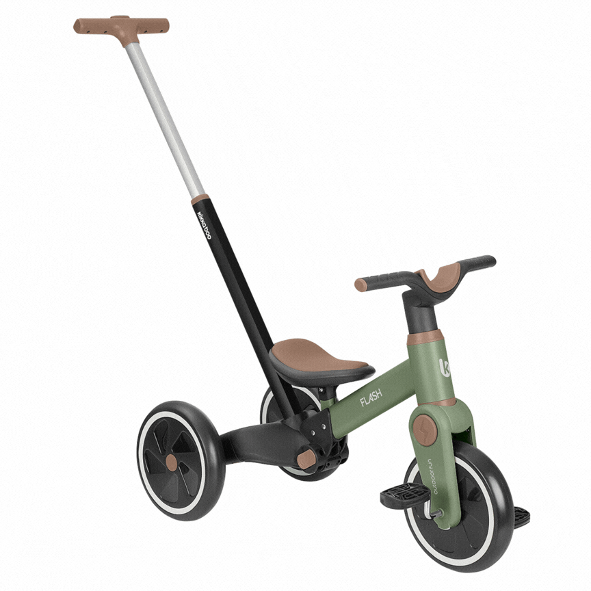 KikkaBoo® Otroški tricikel 5in1 Flash Army Green KikkaBoo