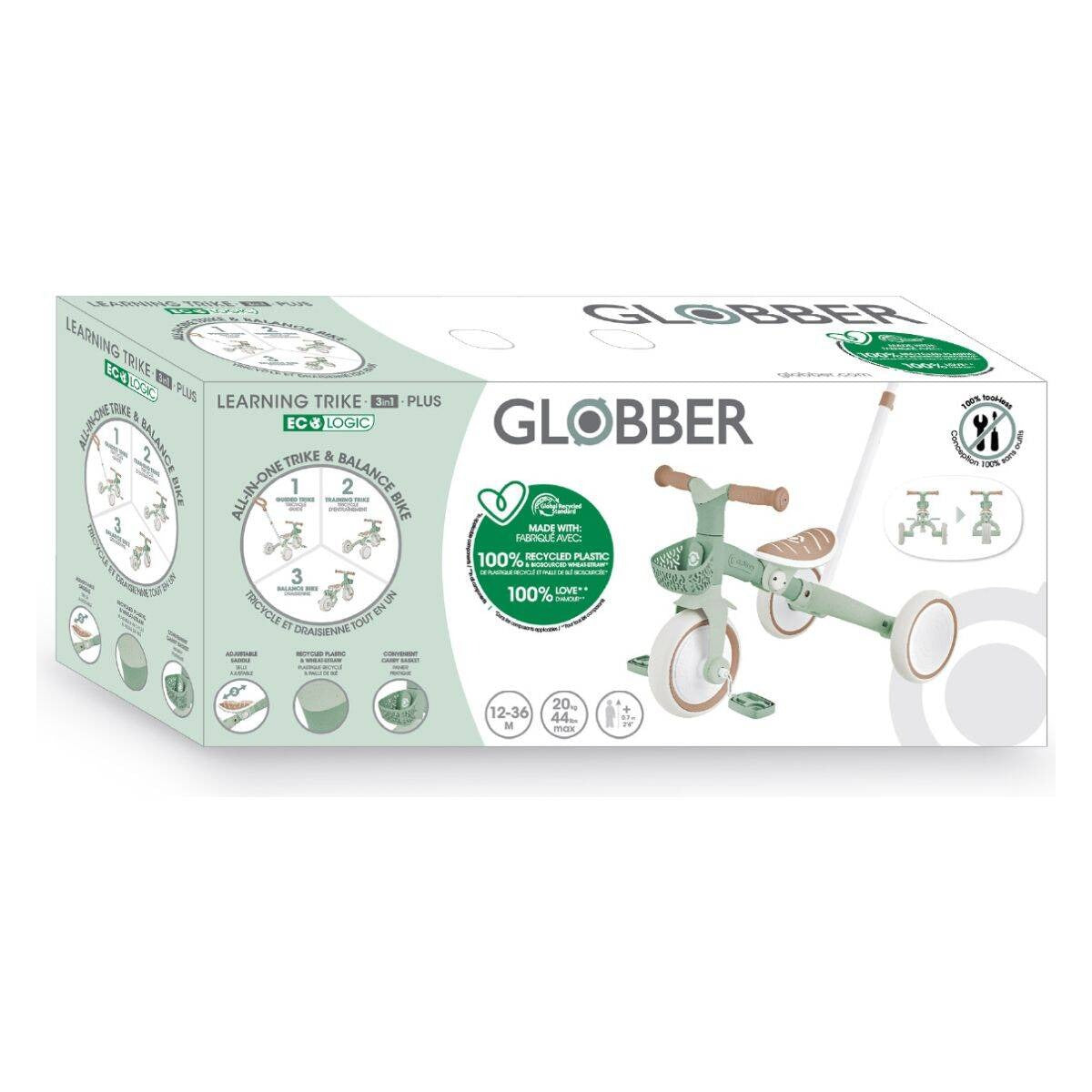 Globber® Poganjalec Learning 3v1 ECO Green Globber