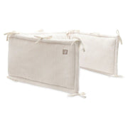 Jollein® Obroba za posteljico Cloudy Rib 180x30 Oatmeal