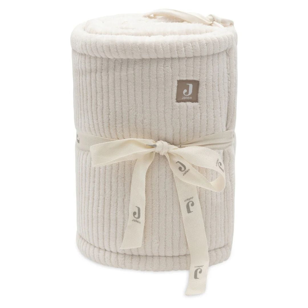 Jollein® Obroba za posteljico Cloudy Rib 180x30 Oatmeal