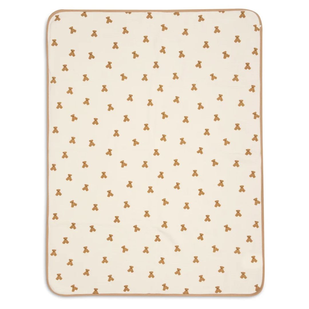 Jollein® Bombažna odejica Mini Teddy Bear Little Waffle 75x100 Jollein