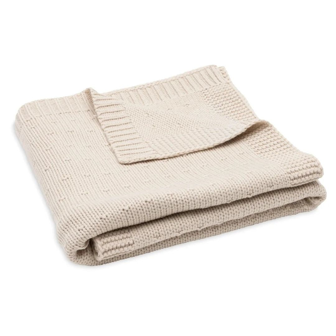 Jollein® Bombažna odejica Sprinkle Knit Sand 100x150