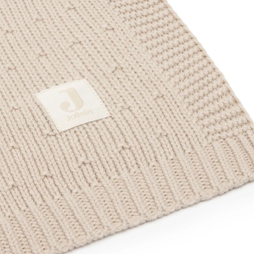Jollein® Bombažna odejica Sprinkle Knit Sand 100x150