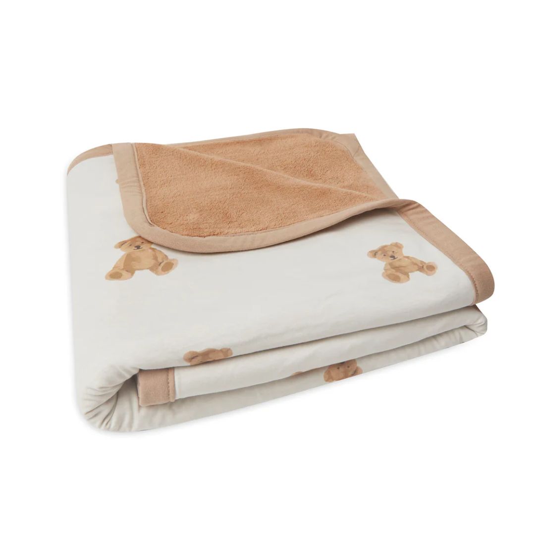 Jollein® Bombažna odejica Teddy Bear 75x100 Jollein
