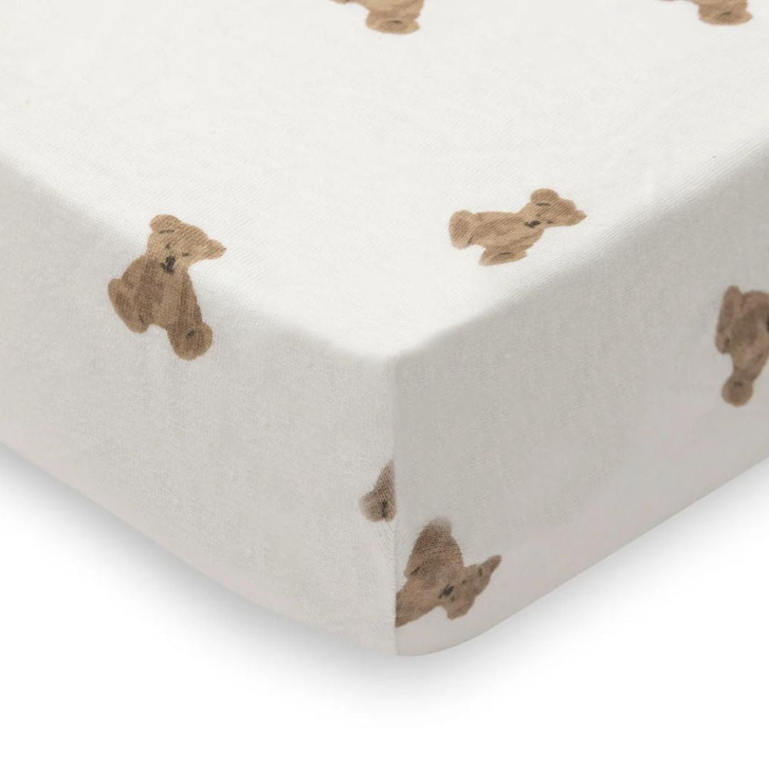 Jollein® Bavlněné prostěradlo 60x120cm Mini Teddy Bear