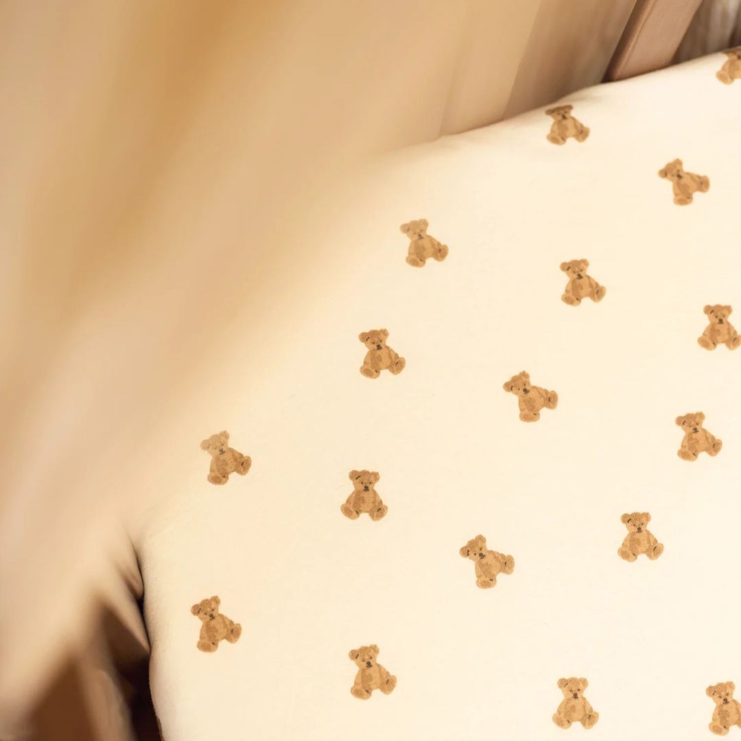 Jollein® Bavlněné prostěradlo 60x120cm Mini Teddy Bear