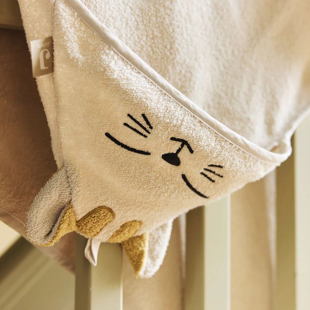 Jollein® Brisača s kapuco Charlie Cat 75x75 Jollein